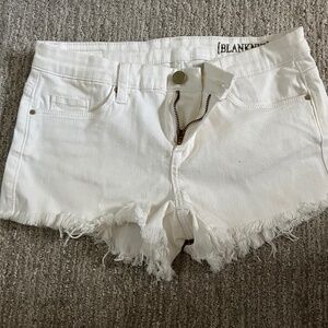 Blank white jean shorts